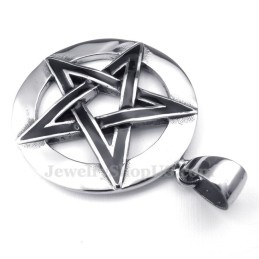 Collier Pendentif Étoile À Cinq Branches En Titane (Chaîne Gratuite)