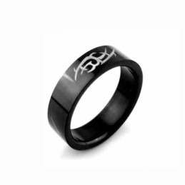 Bague En Titane Noir Eldritch Blast Pour Homme, 6 Mm