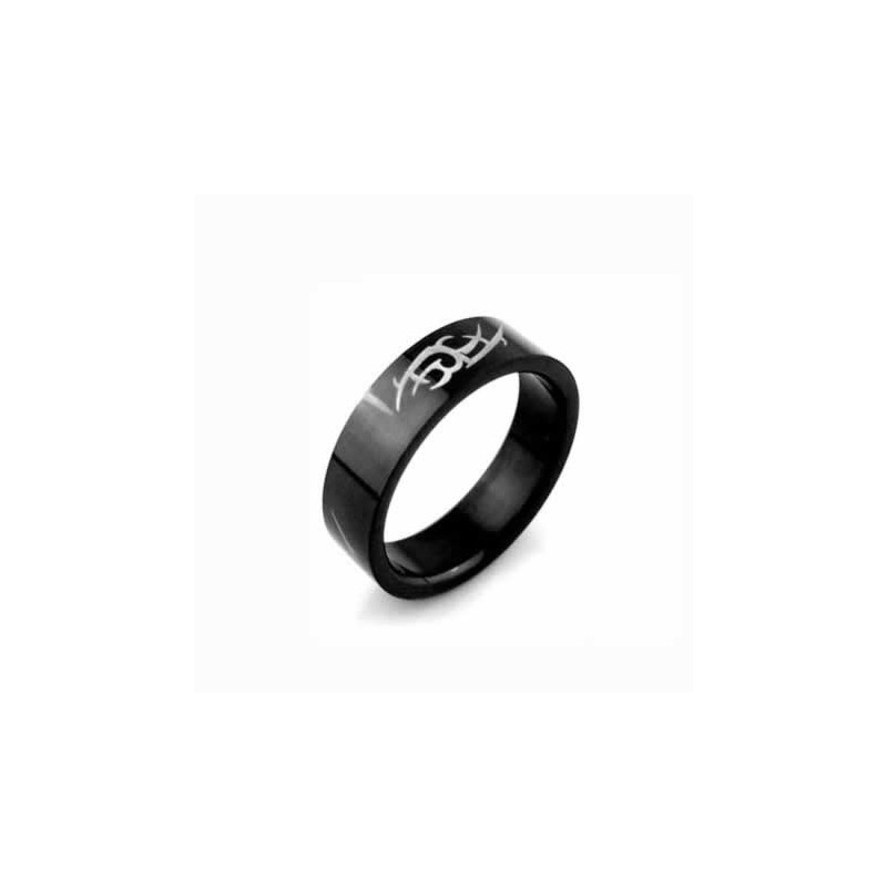 Bague En Titane Noir Eldritch Blast Pour Homme, 6 Mm Bague En Titane Noir Eldritch Blast Pour Homme, 6 Mm