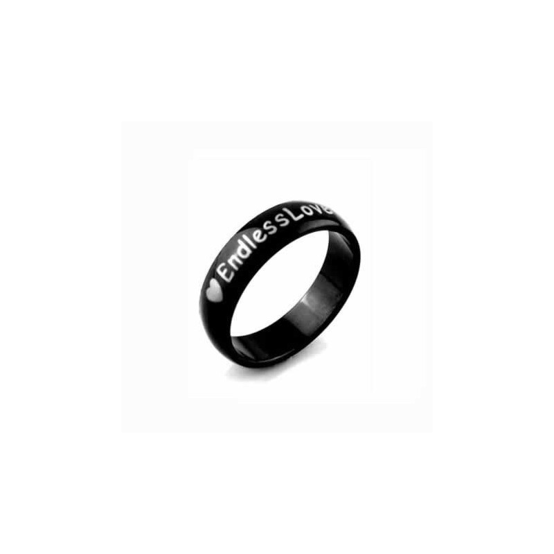 Bague En Titane Noir Pour Homme Endless Love 6 Mm Bague En Titane Noir Pour Homme Endless Love 6 Mm