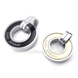 Collier Avec Pendentif En Titane Pour Couple (Chaîne Offerte) (Une Paire)