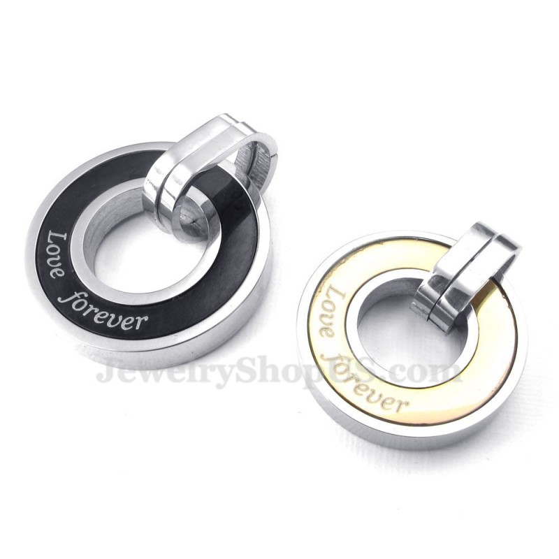 Collier Avec Pendentif En Titane Pour Couple (Chaîne Offerte) (Une Paire) Collier Avec Pendentif En Titane Pour Couple (Chaîne Offerte) (Une Paire)