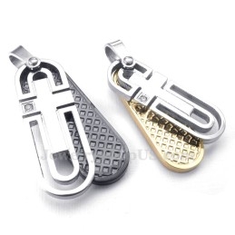 Collier Pendentif Couple En Titane (Chaîne Offerte) (Une Paire)