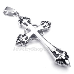 Collier Avec Pendentif Croix En Titane (Chaîne Gratuite)