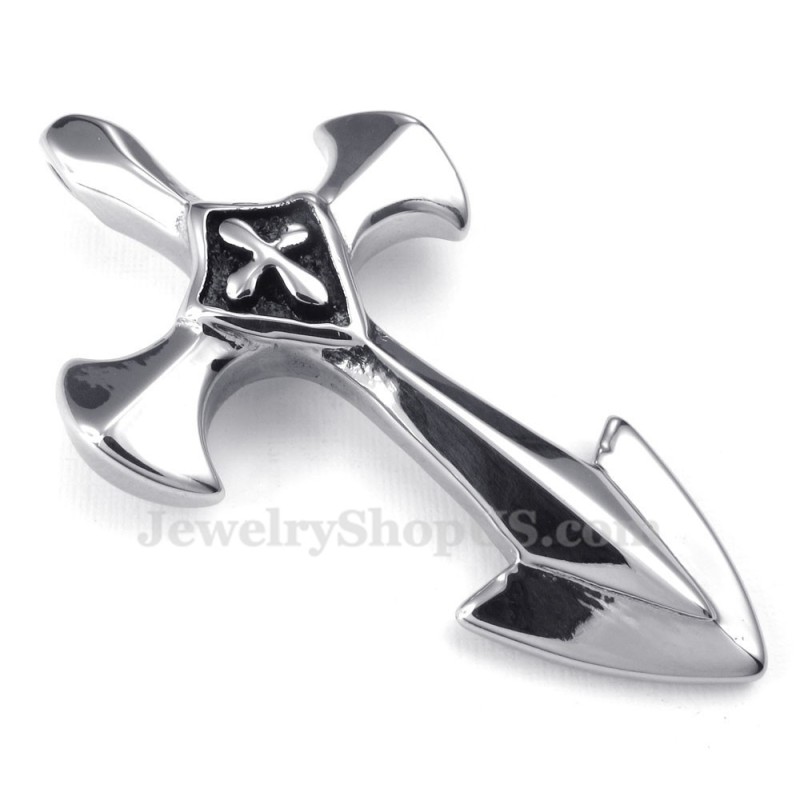 Collier Pendentif Croix En Titane (Chaîne Gratuite)