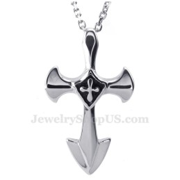 Collier Pendentif Croix En Titane (Chaîne Gratuite)