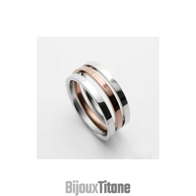 Bague Pour Homme En Titane Couleur Or Et Argent De 6 Mm Bague Pour Homme En Titane Couleur Or Et Argent De 6 Mm