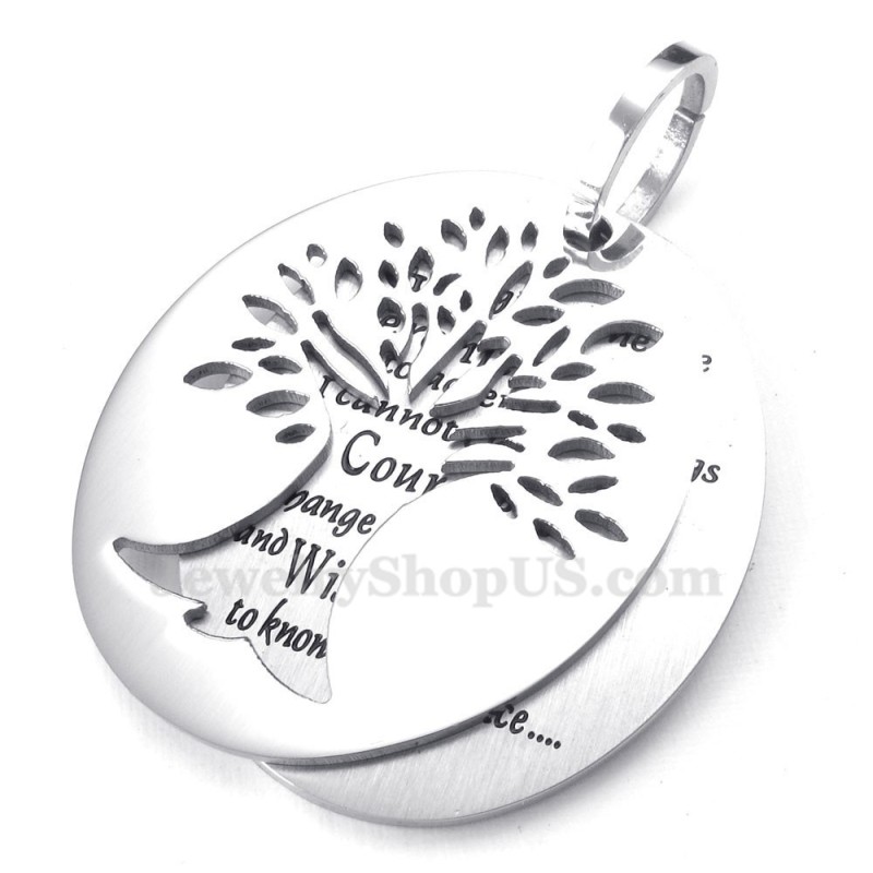 Collier Avec Pendentif Arbre De Vie En Titane Pour Couple (Chaîne Offerte) Collier Avec Pendentif Arbre De Vie En Titane Pour Couple (Chaîne Offerte)