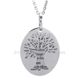 Collier Avec Pendentif Arbre De Vie En Titane Pour Couple (Chaîne Offerte)