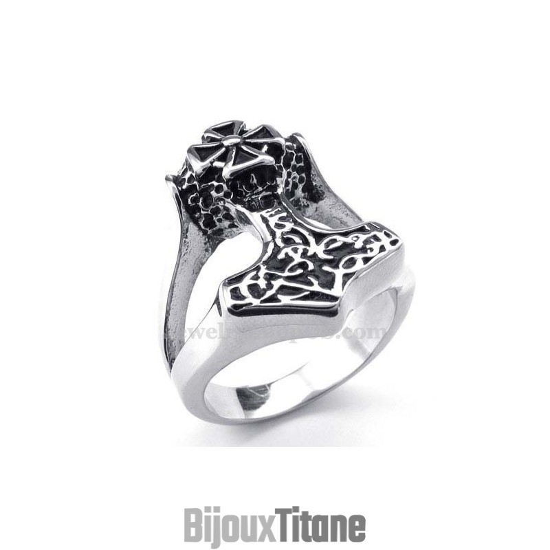 Bague Marteau De Thor En Titane Bague Marteau De Thor En Titane