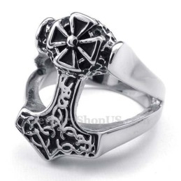 Bague Marteau De Thor En Titane