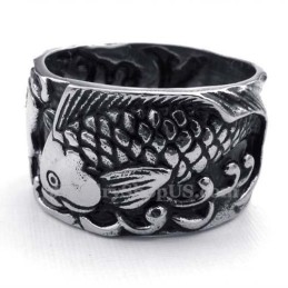 Bague Poisson En Titane