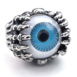 Bague Œil Bleu En Titane