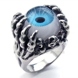 Bague Œil Bleu En Titane