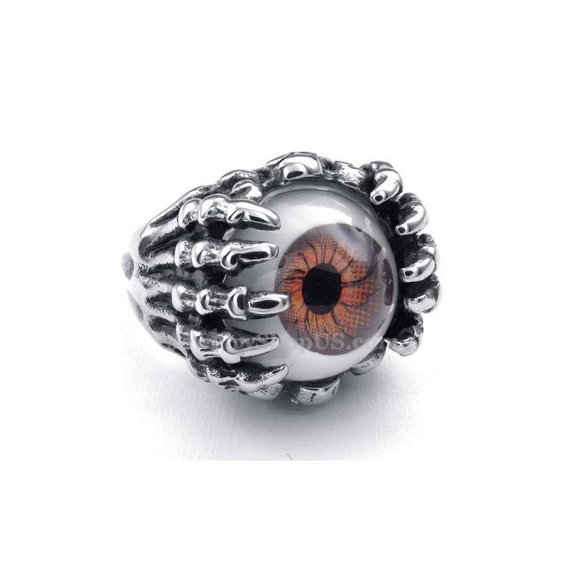 Bague Œil Marron En Titane