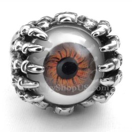 Bague Œil Marron En Titane