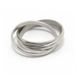 Bague En Titane À Trois Cercles De 8 Mm