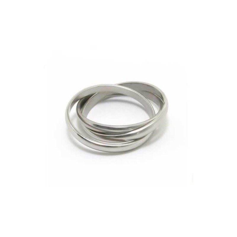 Bague En Titane À Trois Cercles De 8 Mm Bague En Titane À Trois Cercles De 8 Mm