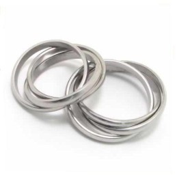 Bague En Titane À Trois Cercles De 8 Mm