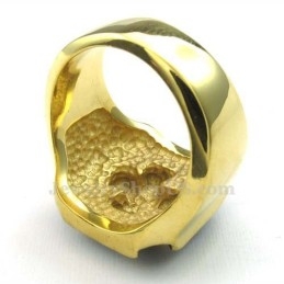 Bague Croix En Titane Doré