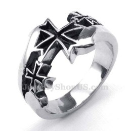 Bague Croix En Titane