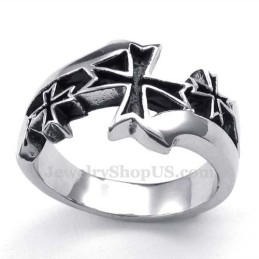 Bague Croix En Titane