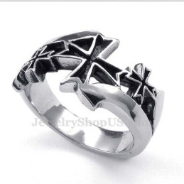 Bague Croix En Titane