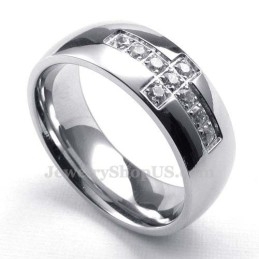 Bague Croix En Titane