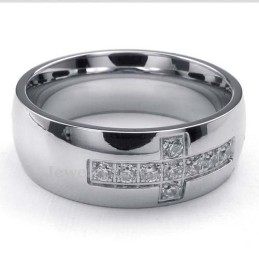 Bague Croix En Titane