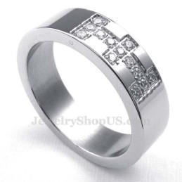 Bague Croix En Titane