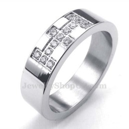 Bague Croix En Titane