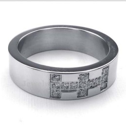 Bague Croix En Titane