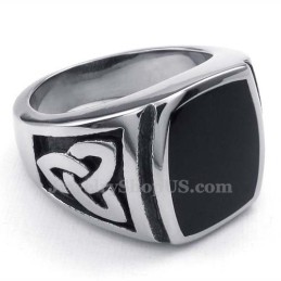 Bague En Titane Noir Pour Homme