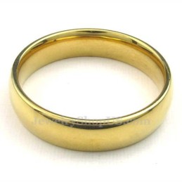 Bague Ronde En Titane Doré De 5 Mm