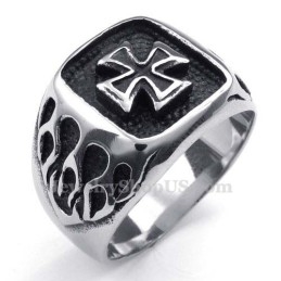 Bague Croix En Titane