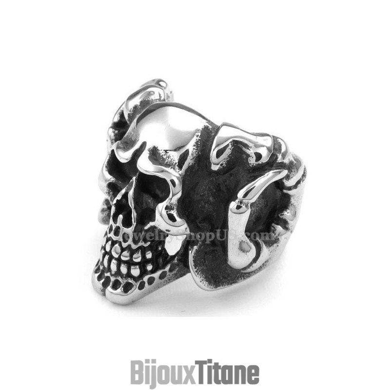 Bague Crâne En Titane