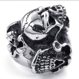 Bague Crâne En Titane