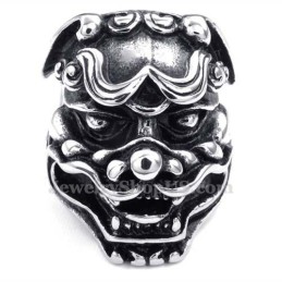 Bague Tête De Lion En Titane