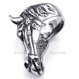 Bague Tête De Cheval En Titane