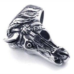 Bague Tête De Cheval En Titane