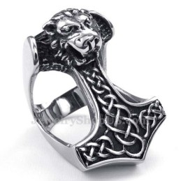 Bague Maçonnique Lion En Titane