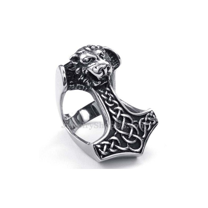 Bague Maçonnique Lion En Titane