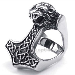 Bague Maçonnique Lion En Titane