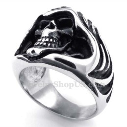 Bague De Sorcier En Titane Avec Crâne