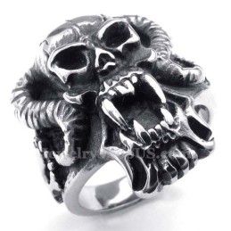 Bague Crâne En Titane