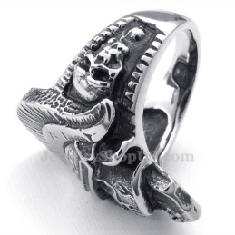 Bague Crâne De Chevalier En Titane