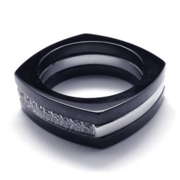 Bague Unisexe En Titane Avec Diamants De 8 Mm