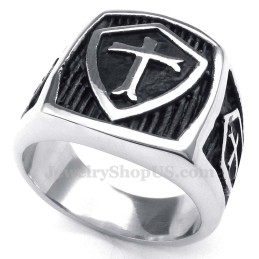 Bague Croix En Titane