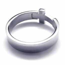 Bague Unisexe En Titane Avec Croix Et Diamants De 8 Mm