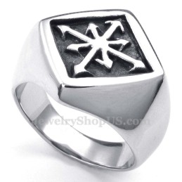 Bague Croix Fléchée En Titane